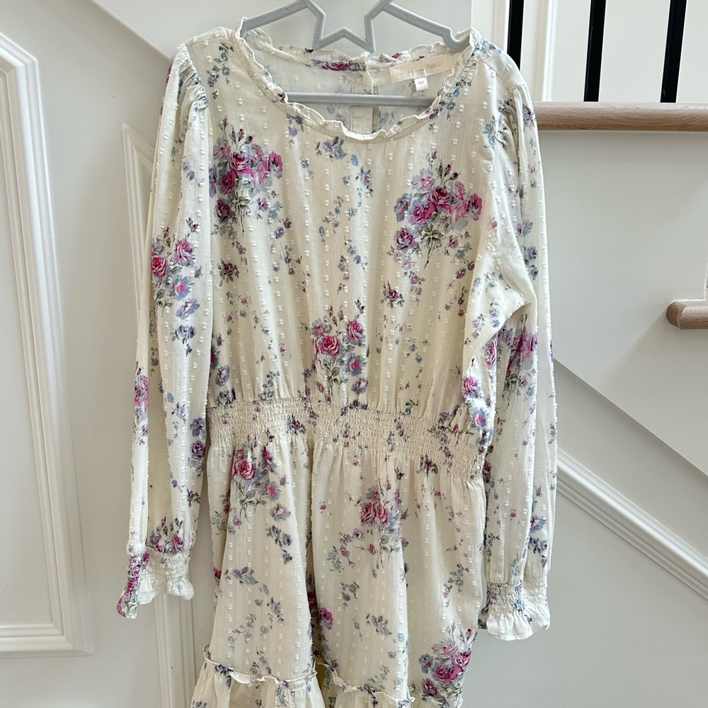 LoveShackFancy Girls Floral Long Sleeve Dress- Size 12